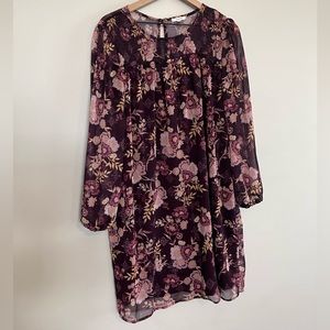 Maurices Maternity - Purple Floral Babydoll Maternity Dress